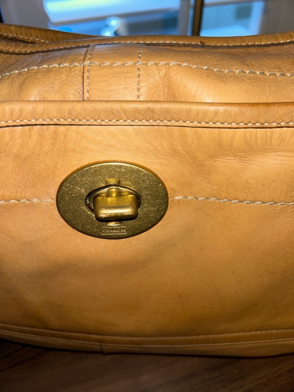 Coach Leather Shoulder Hobo Bag in Tan - Picture 2 of 14